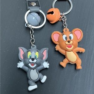 Set of both Tom and Jerry 3D Keychains SET (You get both cute keychains) NEW
